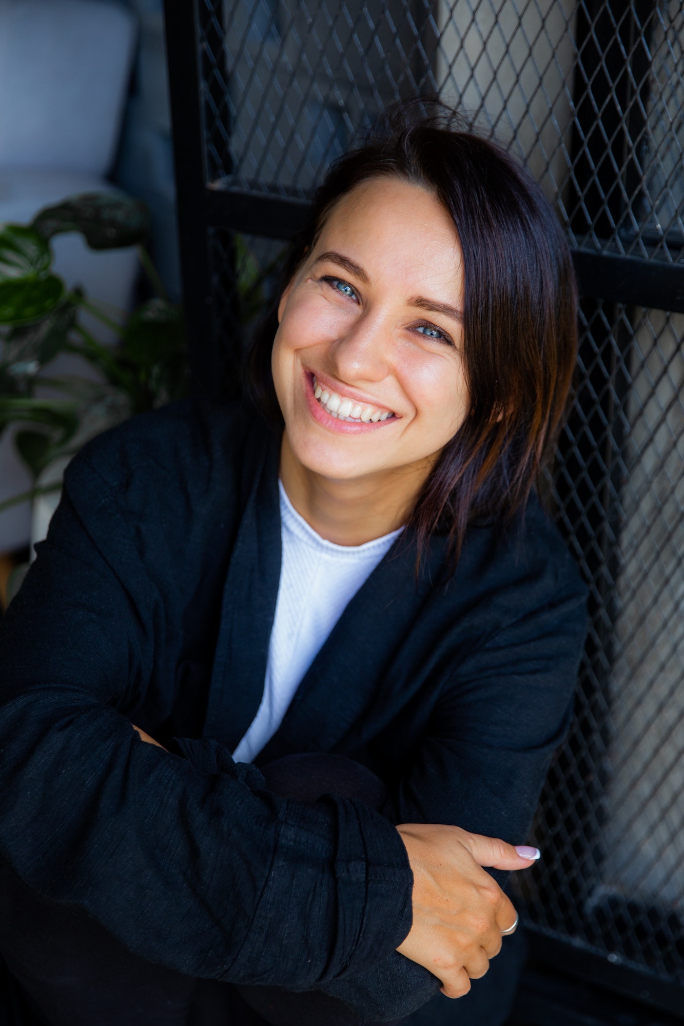 Smiling happy woman portrait